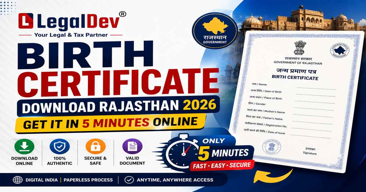 Birth Certificate Download Rajasthan 2026