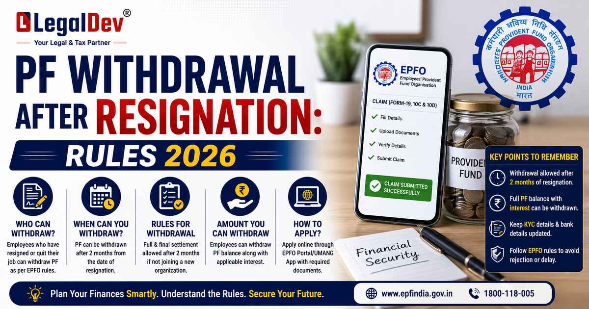 PF withdrawal after resignation